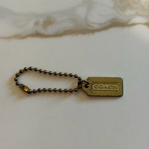 Vintage Coach Brass Keychain HangTag